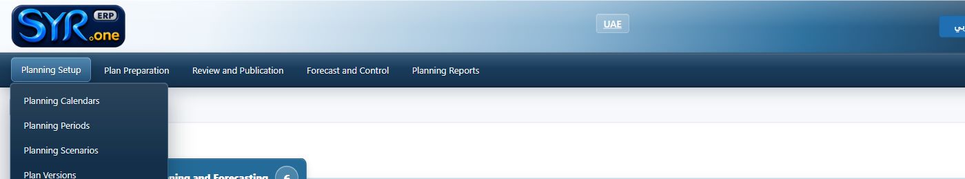 Real Budgeting & Planning menu screenshot from syrone.local