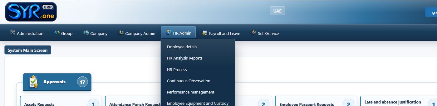 Real Performance Management menu screenshot from syrone.local